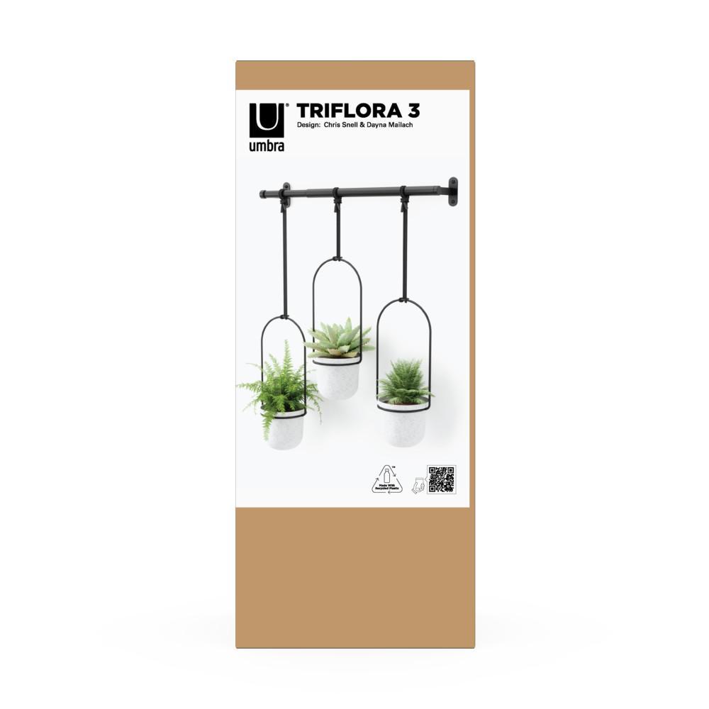 Umbra Triflora Hanging Planter White/Black