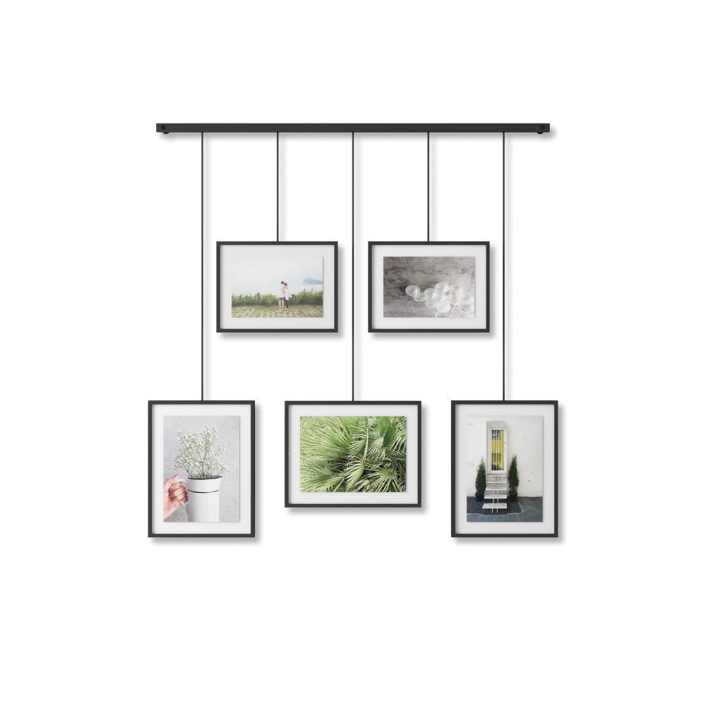 Umbra Exhibit Wall Set of 5 Picture Frame Black