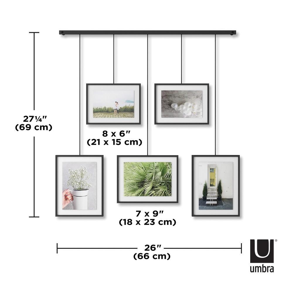 Umbra Exhibit Wall Set of 5 Picture Frame Black