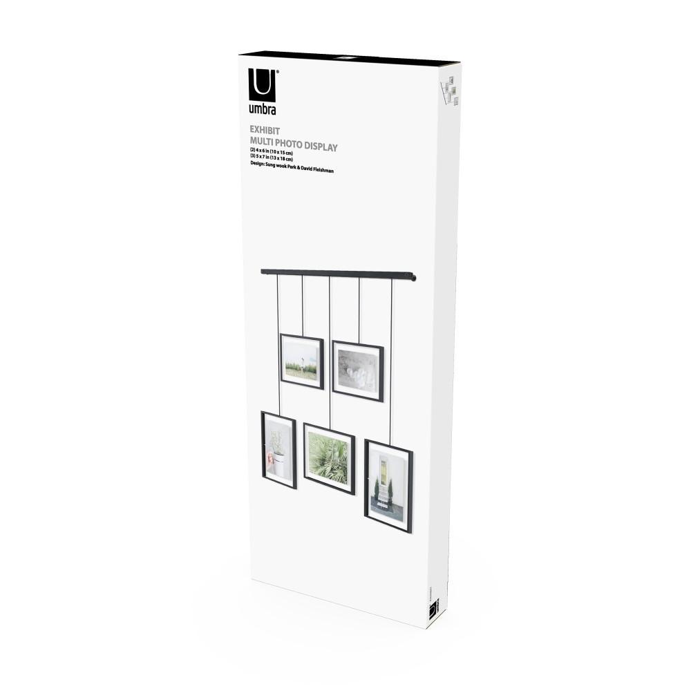 Umbra Exhibit Wall Set of 5 Picture Frame Black