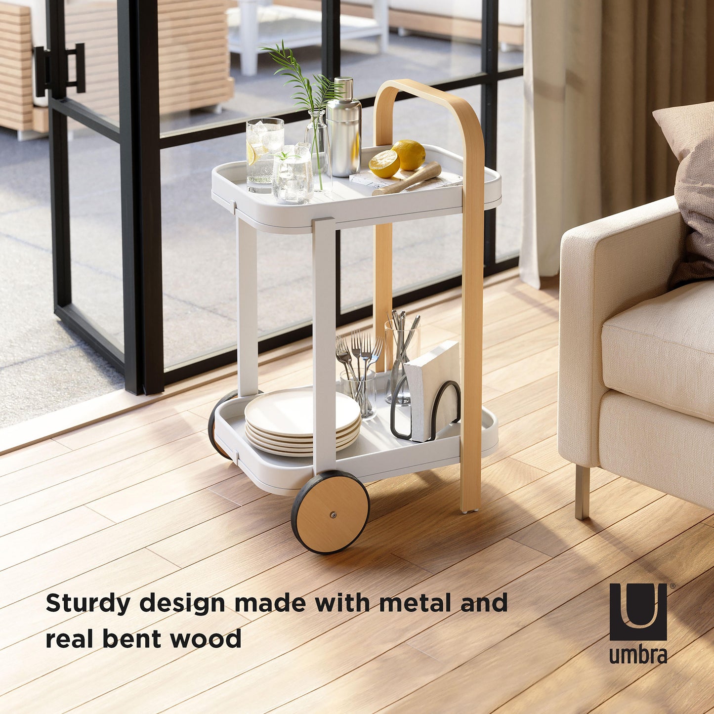 Umbra Bellwood Bar Serving Cart
