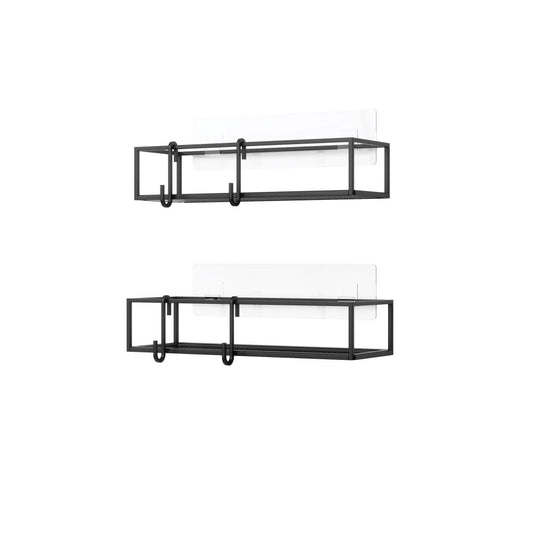 Umbra Cubiko Set of 2 Shower Bin Black