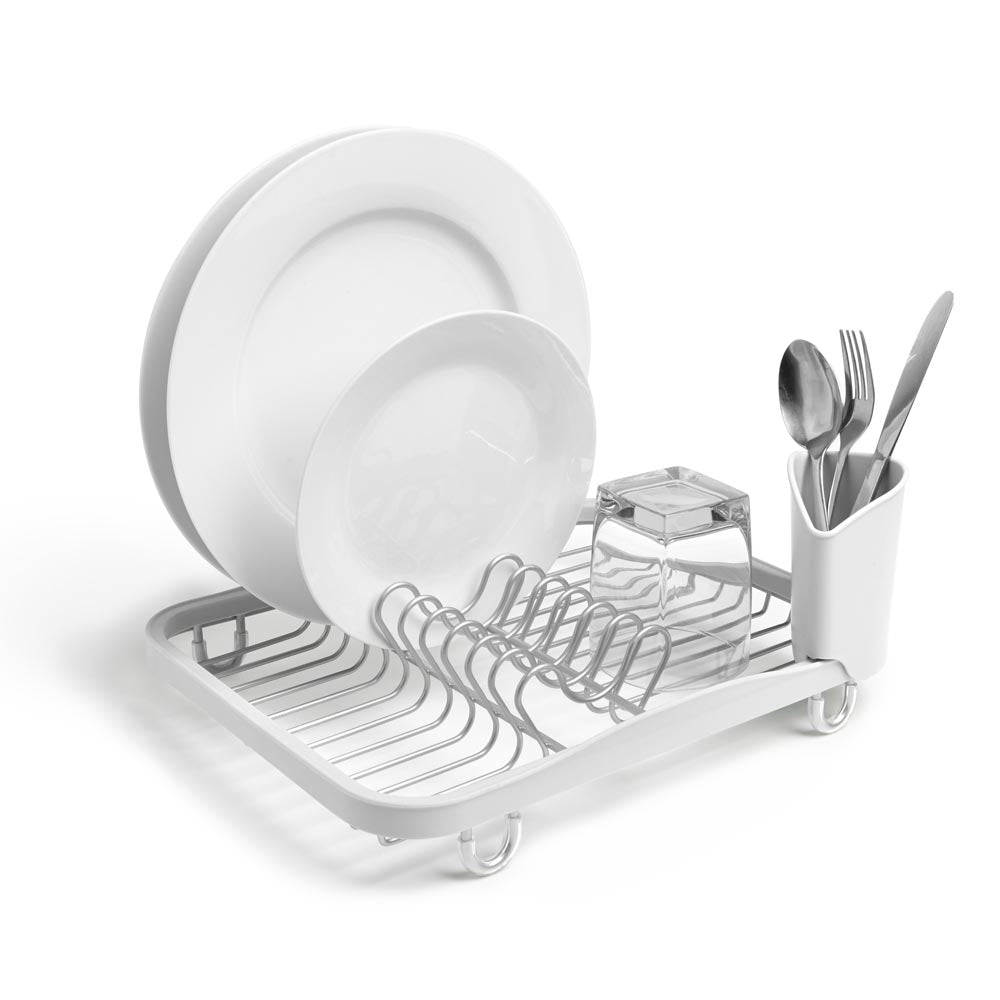 Umbra Sinkin Dish Rack White/Nickel