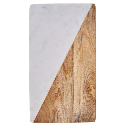 Academy Eliot Marble & Wood Platter Rectangle