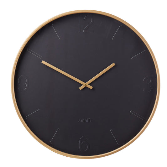 Amalfi Modern Black Wall Clock