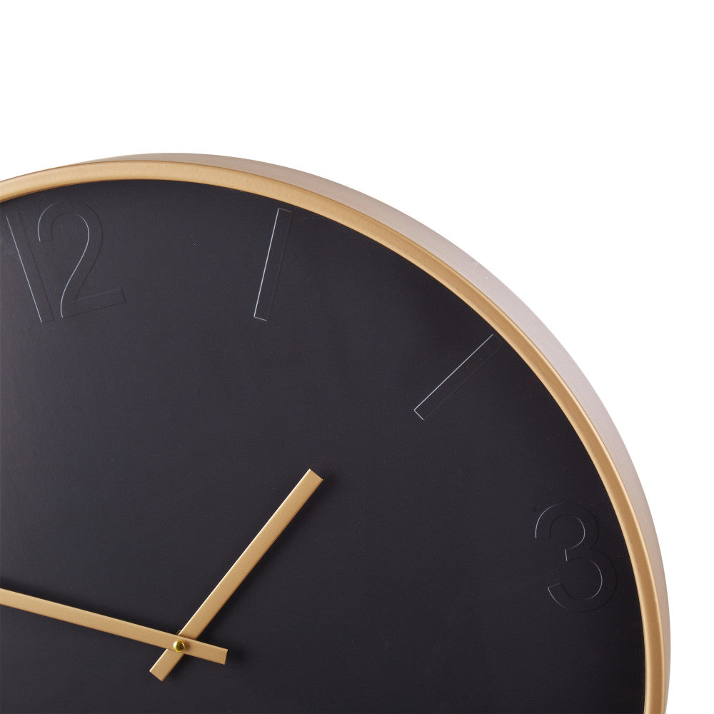 Amalfi Modern Black Wall Clock