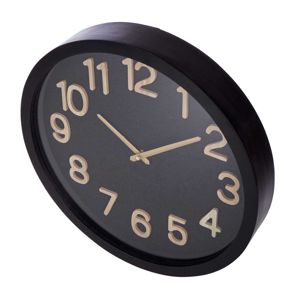 Amalfi Cunene Weave Wall Clock Black