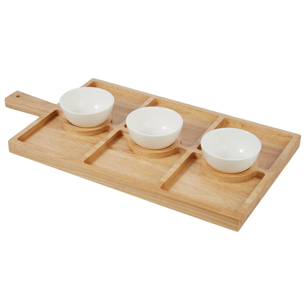 Davis & Waddell Serving Board With Set of 3 Bowls