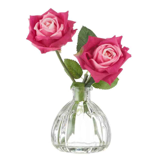 Rogue Mimi Rose-Clear Glass Vase