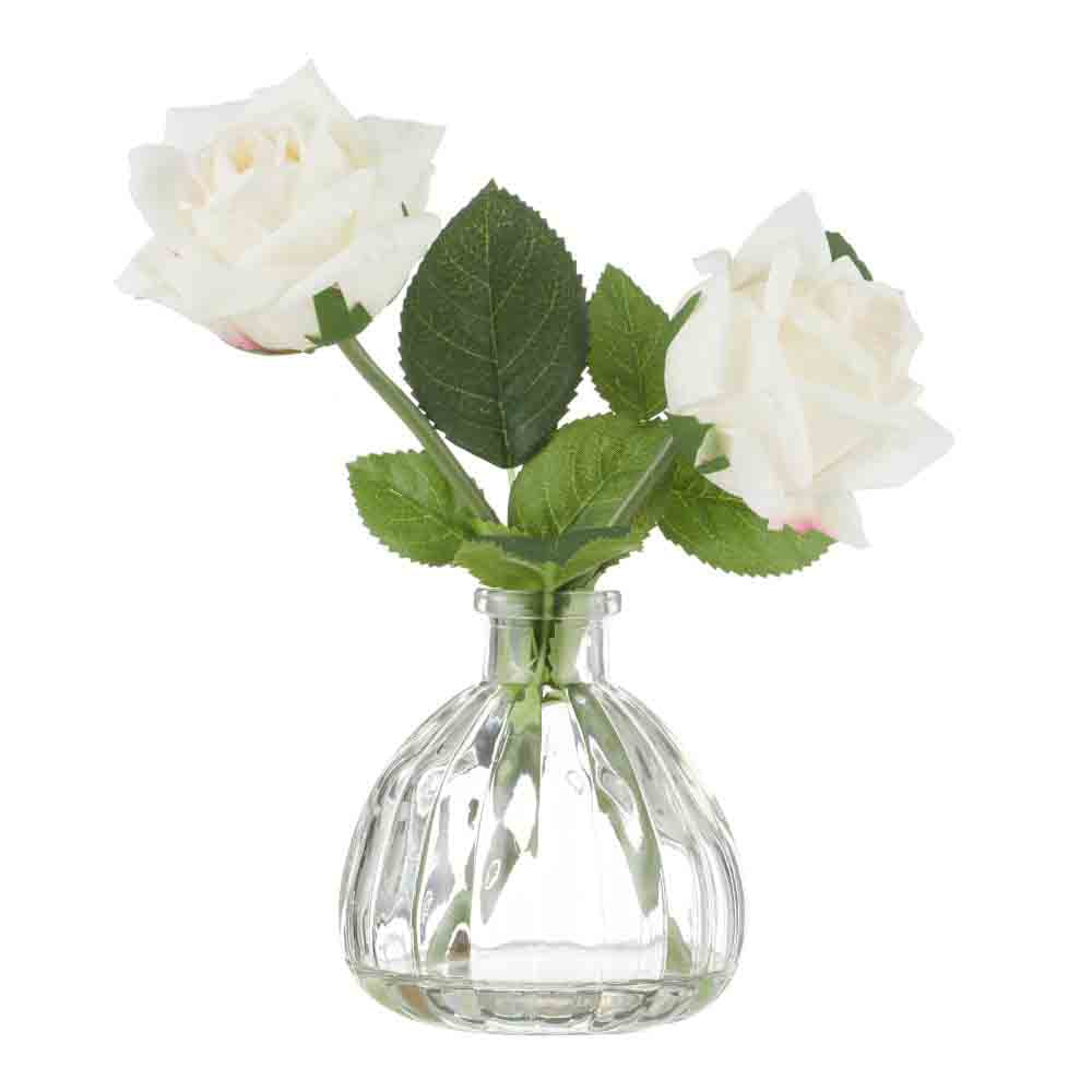 Rogue Mimi Rose-Clear Glass Vase