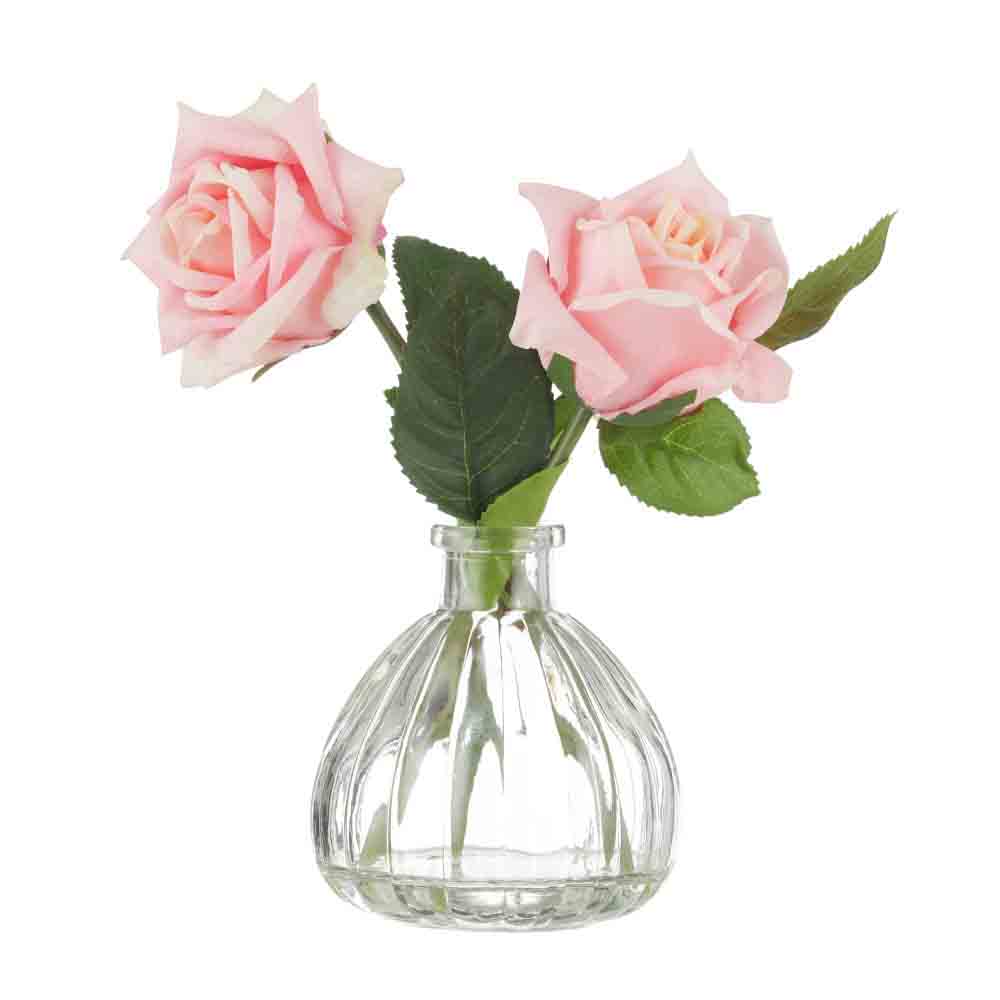 Rogue Mimi Rose-Clear Glass Vase