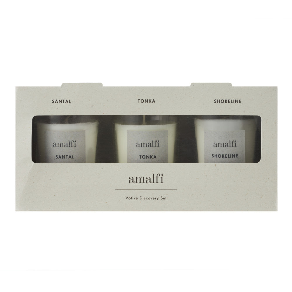 Amalfi Set of 3 Votives Santal Tonka Shoreline