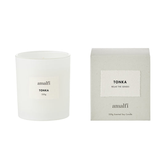 Amalfi Tonka Scented Soy Wax Candle 330g