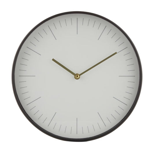 Emporium Figaro Wall Clock - White clock with black frame - MyHouse