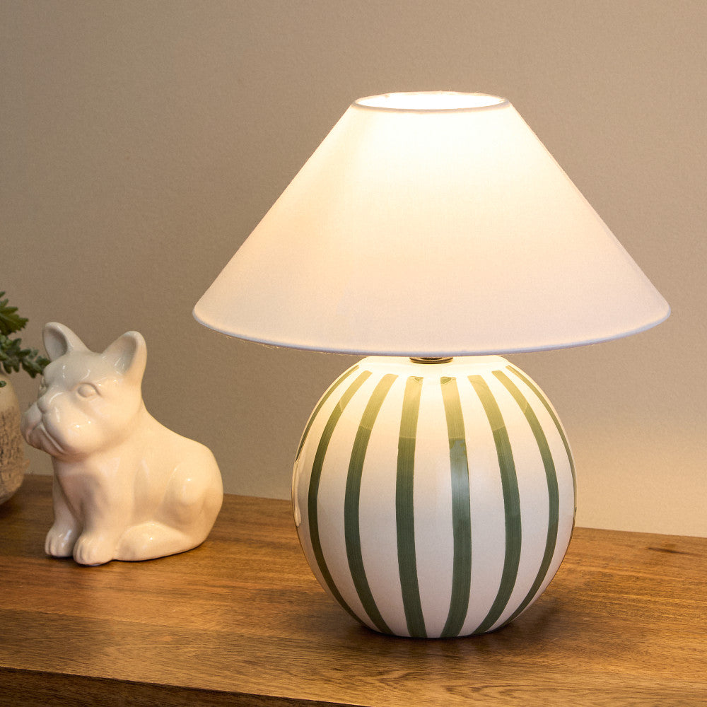 Emporium Arya Stripe Ceramic Table Lamp