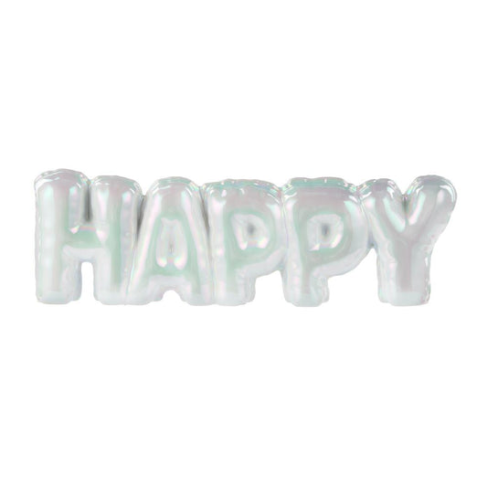 Emporium Happy Balloon Sculpture white iridescent at MyHouse