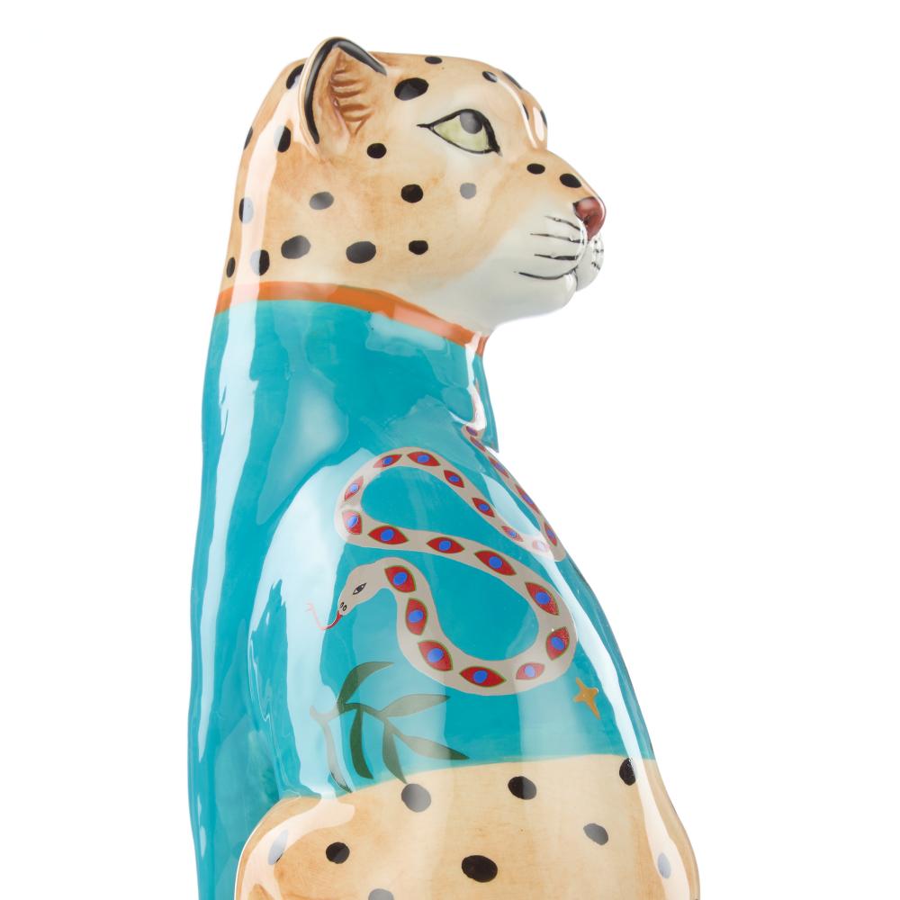 Emporium Pierson Leopard Vase in Blue at MyHouse