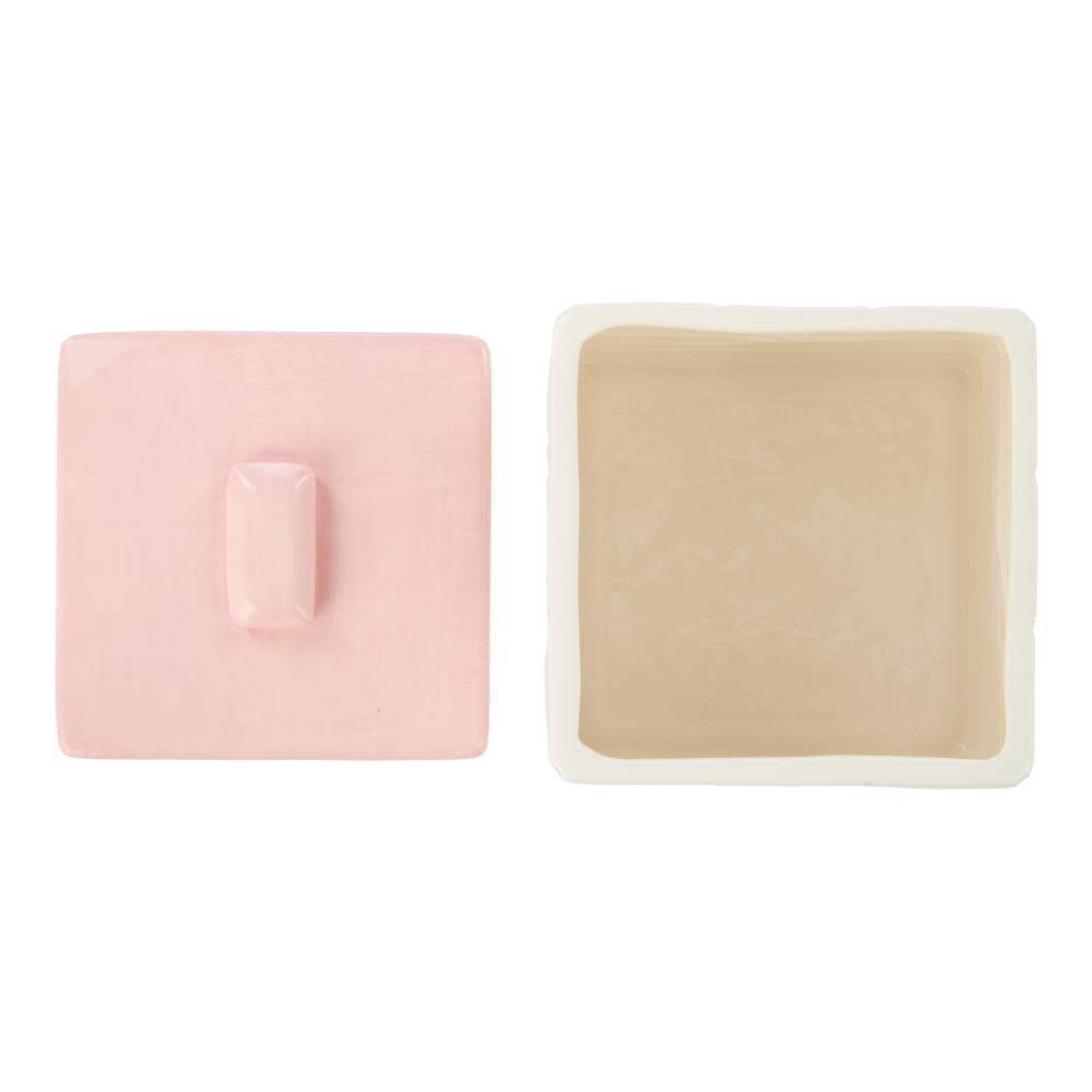 Emporium Lulu Collection Ceramic Box Pink Grid at MyHouse