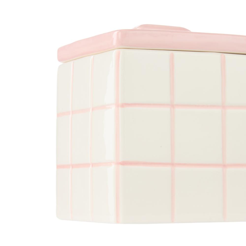 Emporium Lulu Collection Ceramic Box Pink Grid at MyHouse