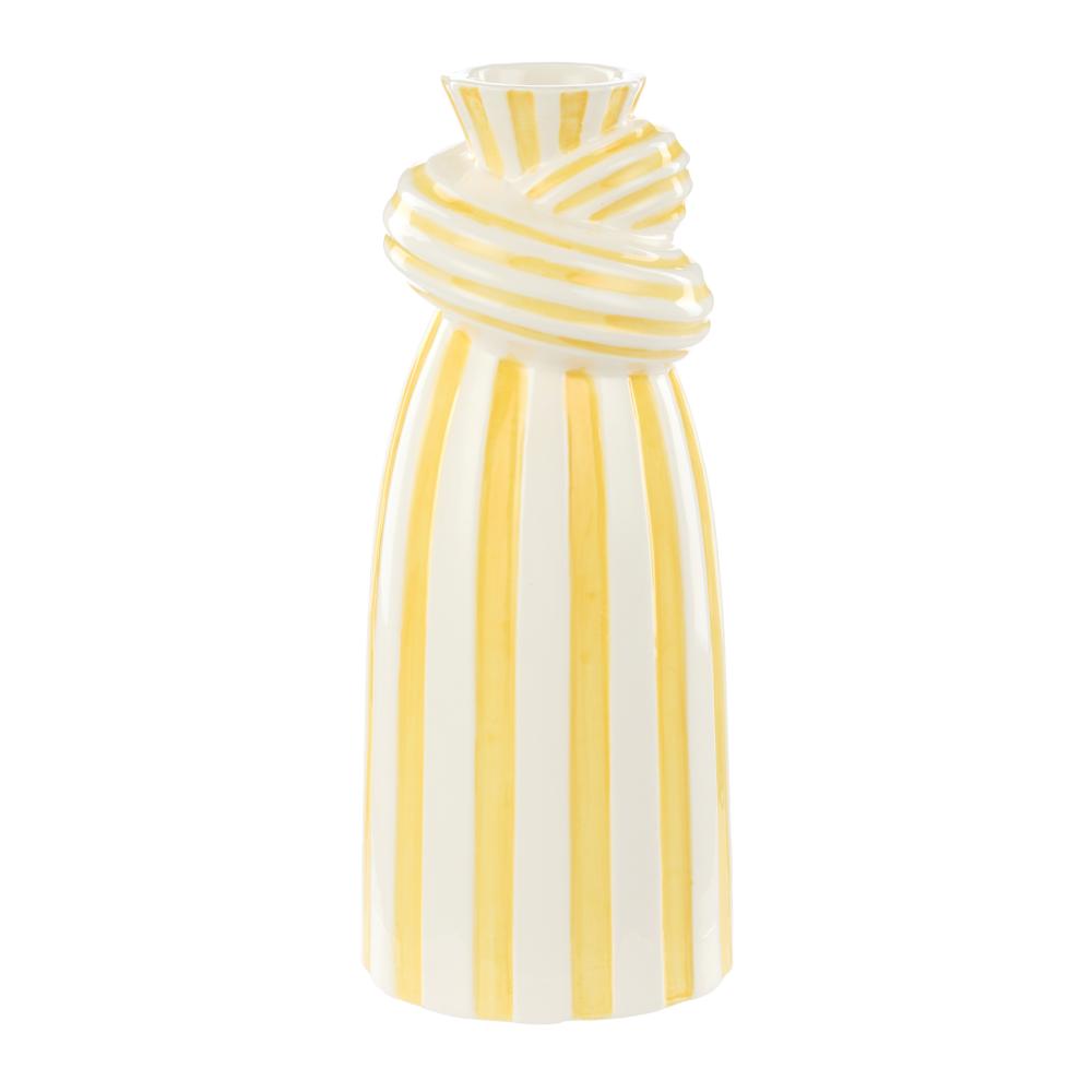 Emporium Lulu Collection Twist Stripe Vase in Yellow at MyHouse