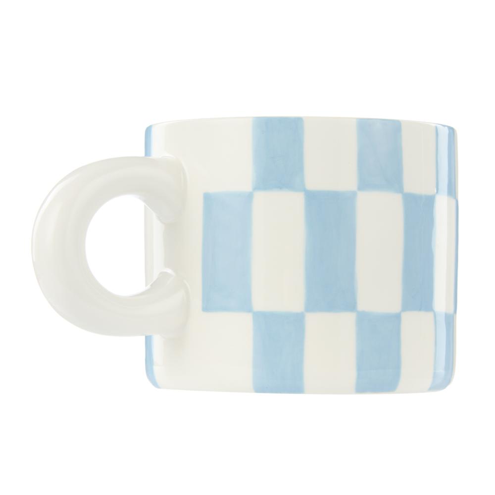 Emporium Check Mug & Plate Set Blue and Yellow at MyHouse
