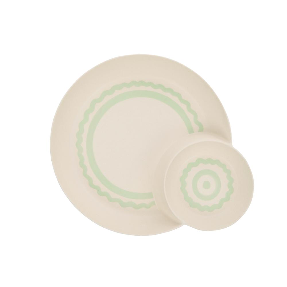 Davis & Waddell Saltara Bamboo Round Chip & Dip Platter