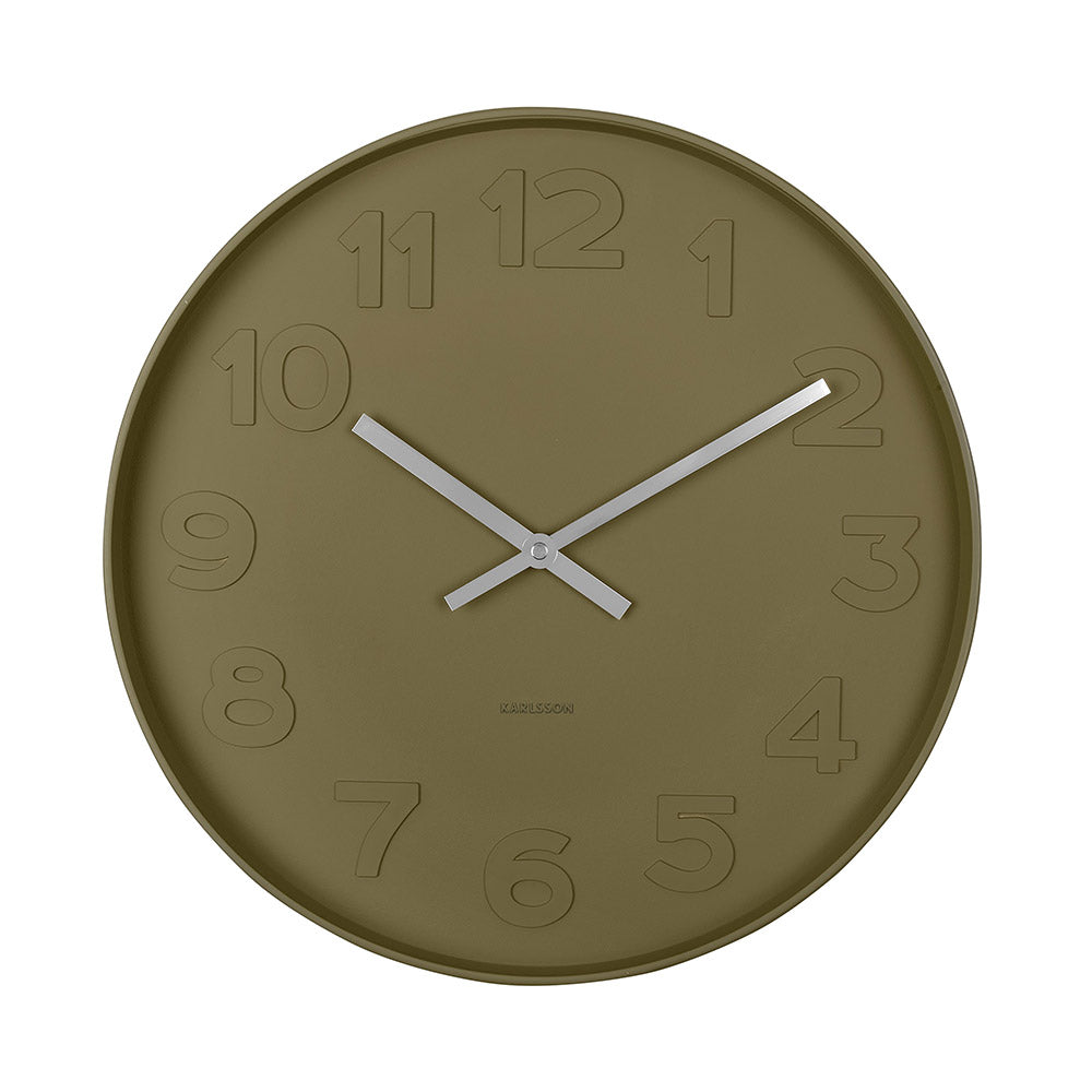 Karlsson Mr Green Wall Clock Moss green at MyHouse
