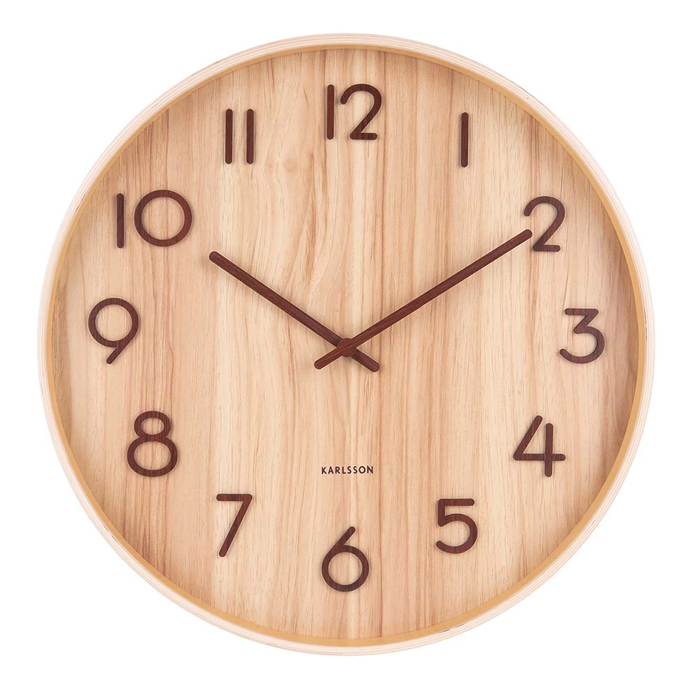 Karlsson Light Basswood Wall Clock Natural at MyHouse
