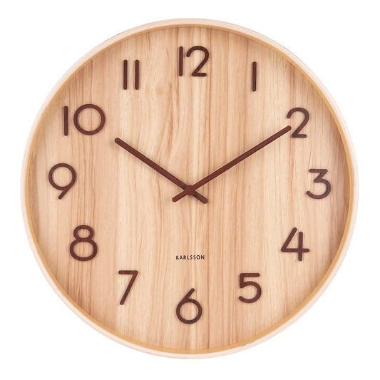 Karlsson Light Basswood Wall Clock Natural at MyHouse
