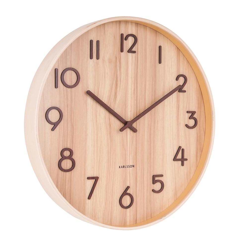 Karlsson Light Basswood Wall Clock Natural at MyHouse