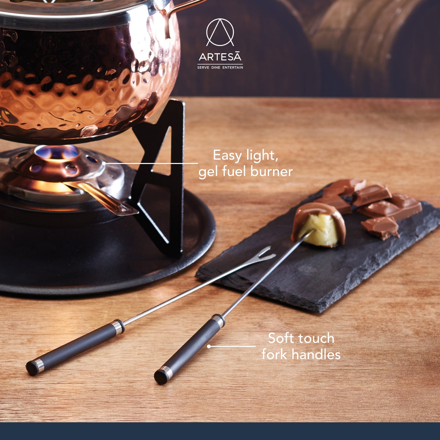 Artesa Wood Two Tier Serving Stand