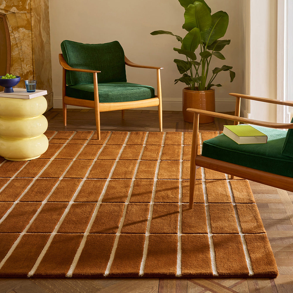 Marimekko Tiiliskivi Rug Brown