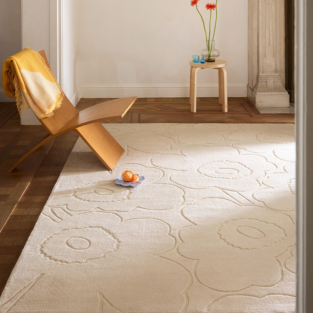 Marimekko Piirto Unikko Rug Natural White