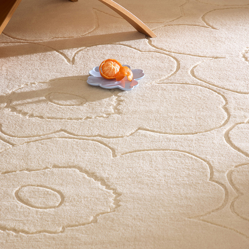 Marimekko Piirto Unikko Rug Natural White