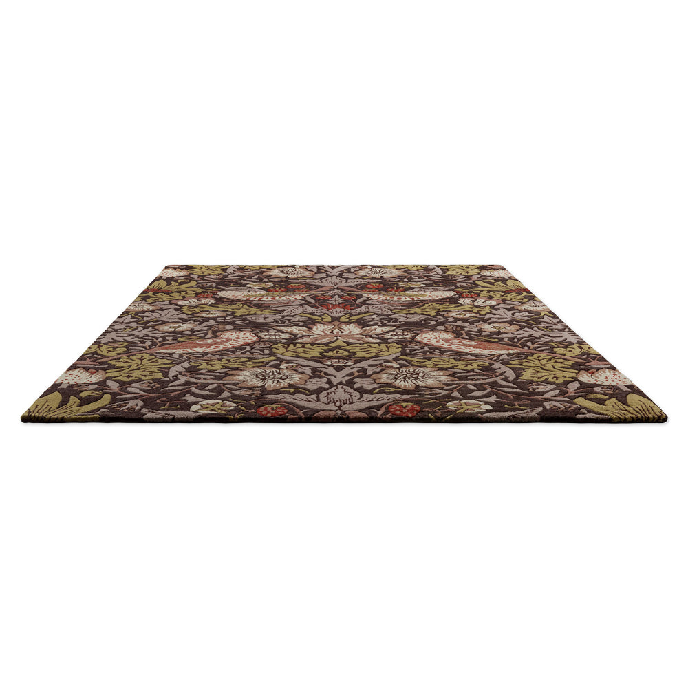 Morris & Co Strawberry Thief Rug Grape
