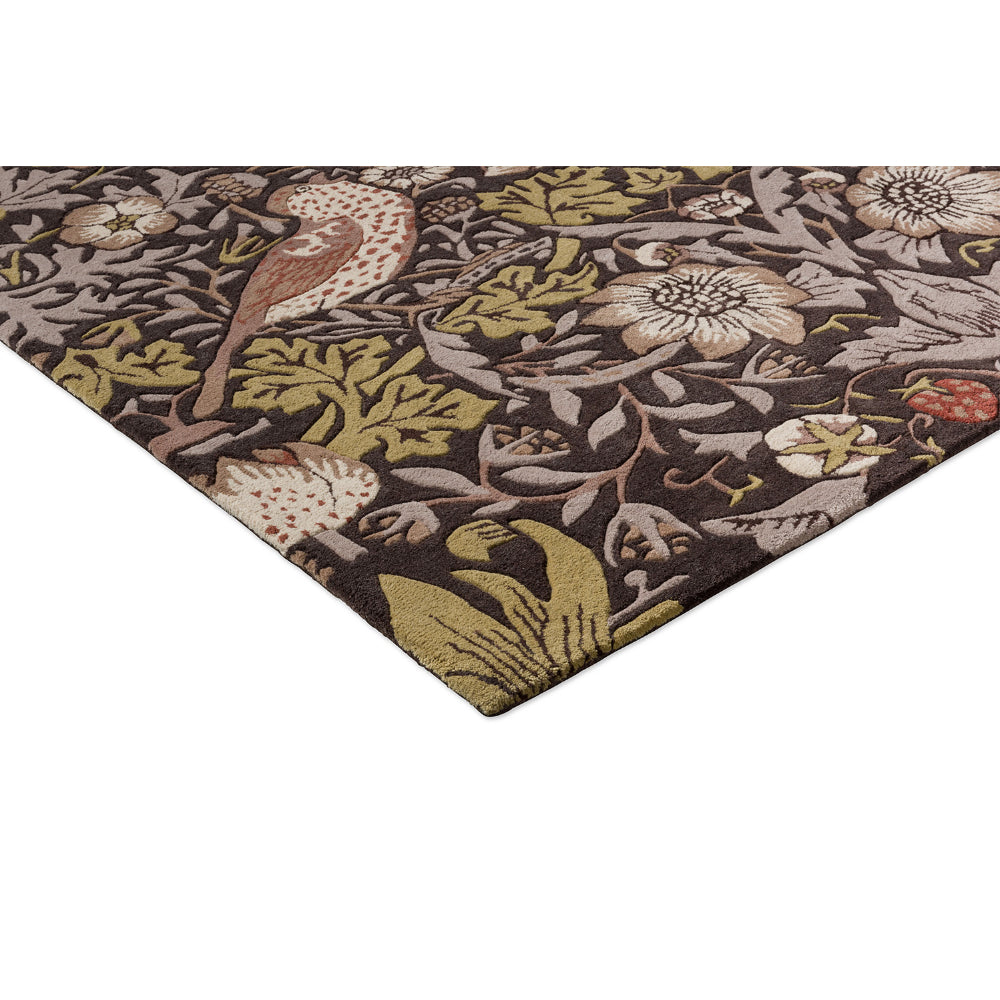 Morris & Co Strawberry Thief Rug Grape