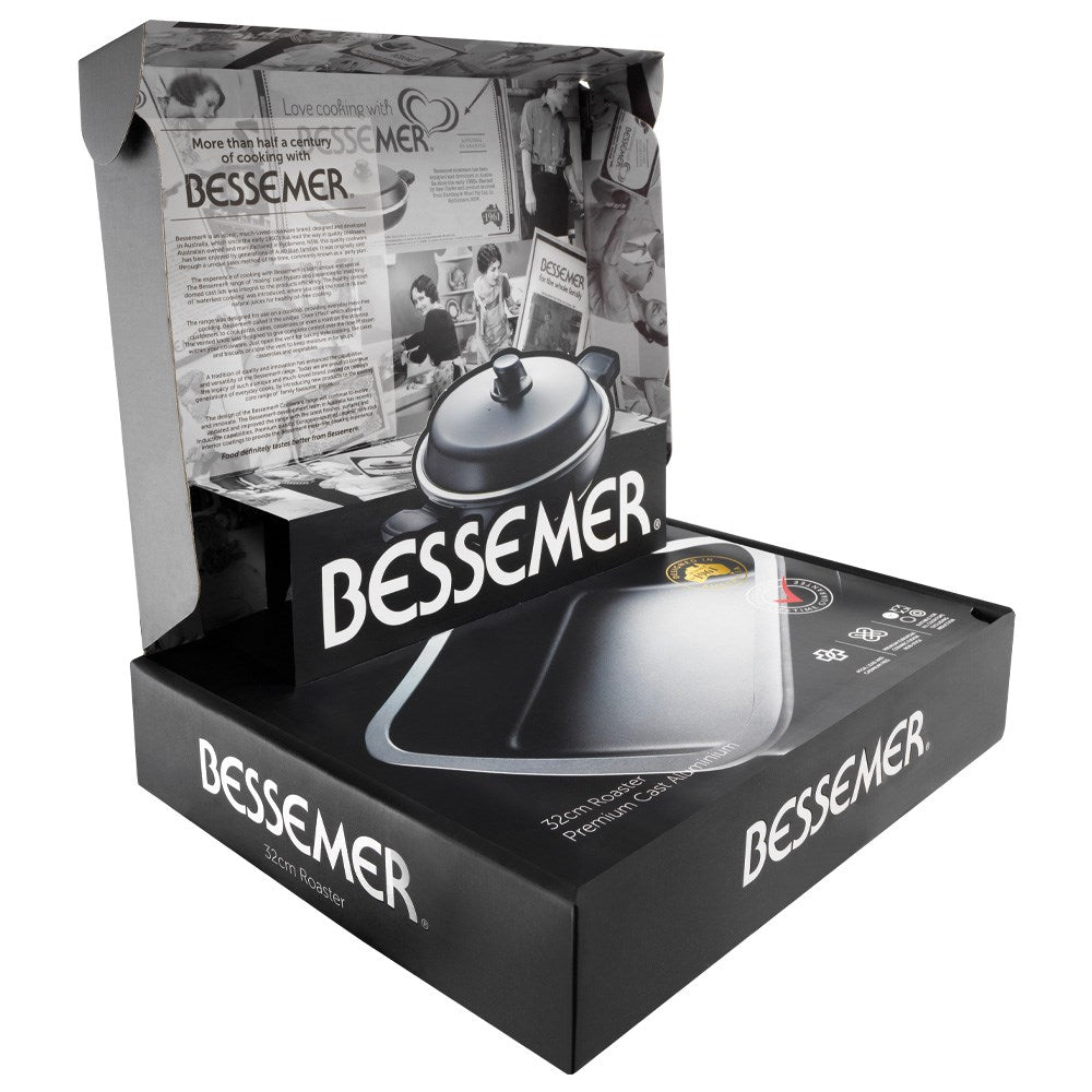 Bessemer Non Stick Roaster 32cm Black