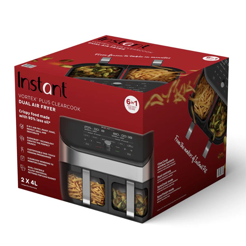 Instant Vortex ClearCook Dual Air Fryer 8L