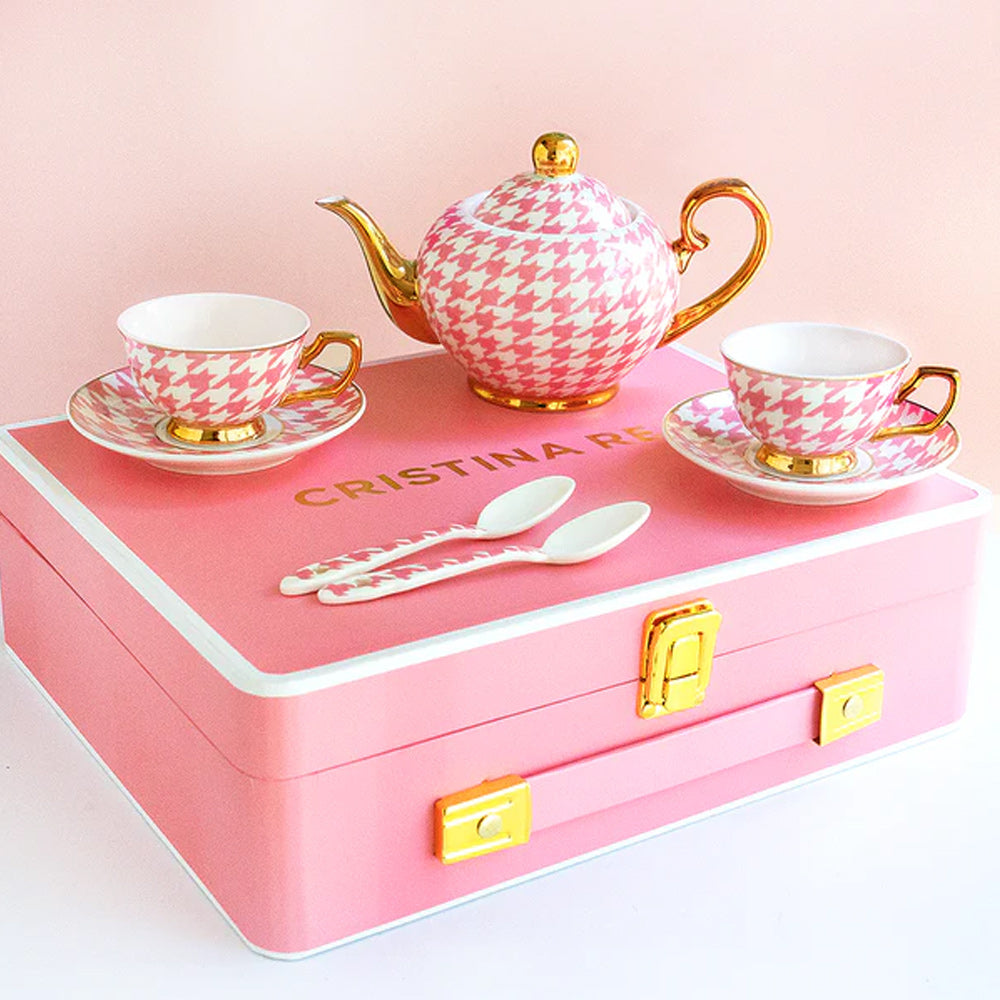 Cristina Re Petite Houndstooth Tea Set