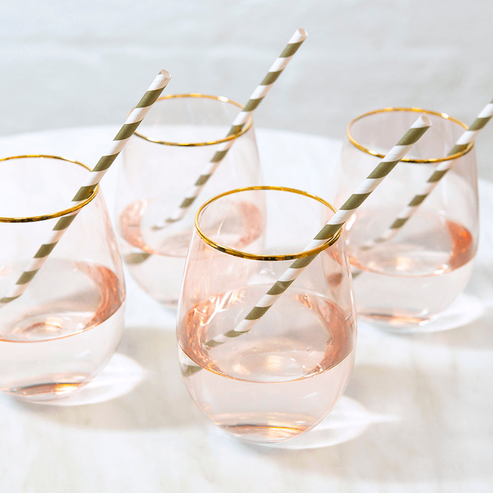 Cristina Re Rose Crystal Set of 2 Tumbler Glasses