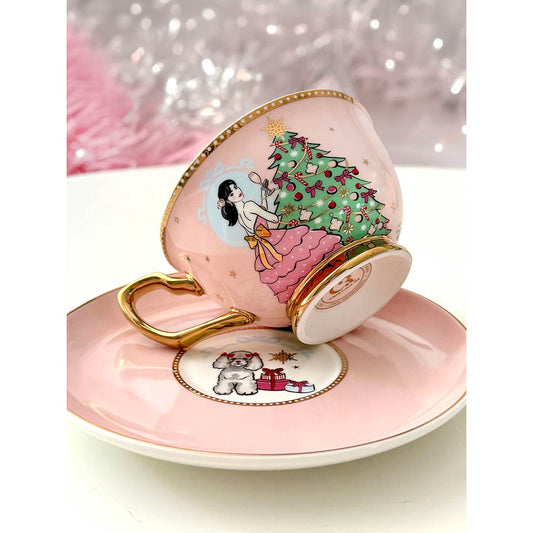 Cristina Re A Sparkling Christmas Teacup & Saucer Set
