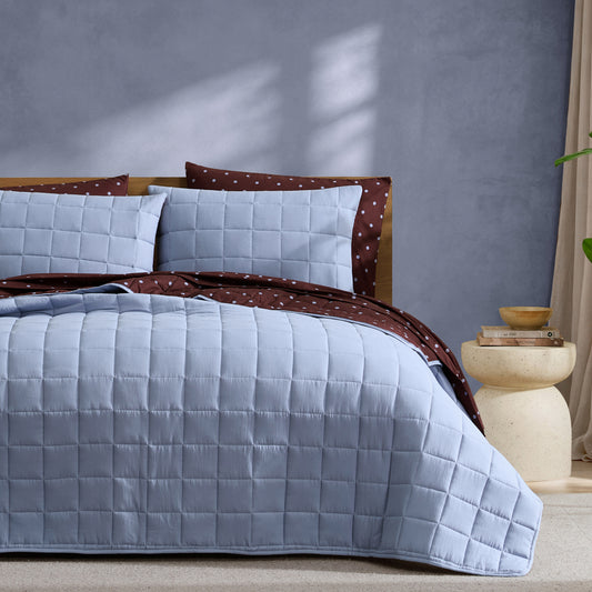 Ardor Dotti Reversible Coverlet Set Queen / King