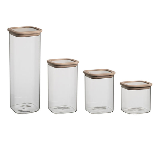 Ecology Store Set of 4 Square Canisters