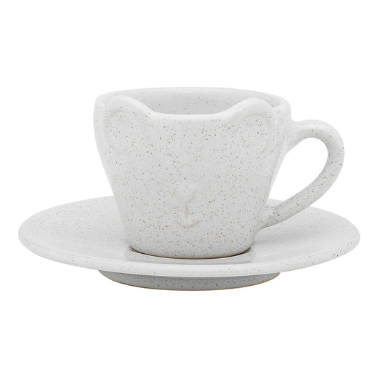 Ecology Teddy 60ml Babychino Cup & Saucer Oatmeal