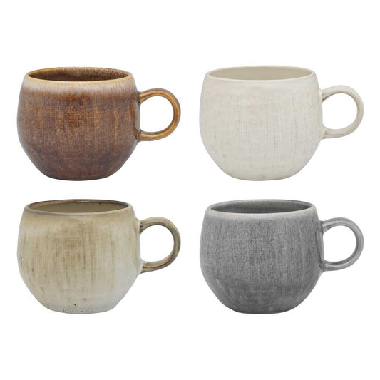 Ecology Linen Set of 4 Stoneware Mugs 330ml Assorted at MyHouse