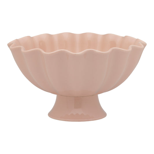Ecology Ruffle Footed Bowl 24cm Pink Salt