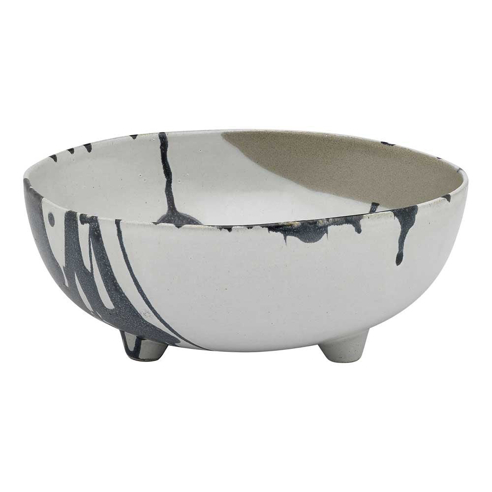 Ecology Nest Footed Bowl 25cm White and Grey at MyHouse