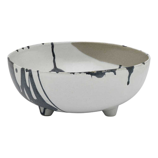 Ecology Nest Footed Bowl 25cm White and Grey at MyHouse