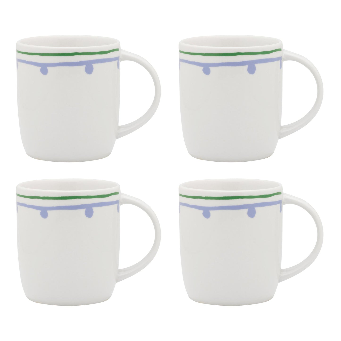 Porto Fiesta Set Of 4 Mugs 300ml