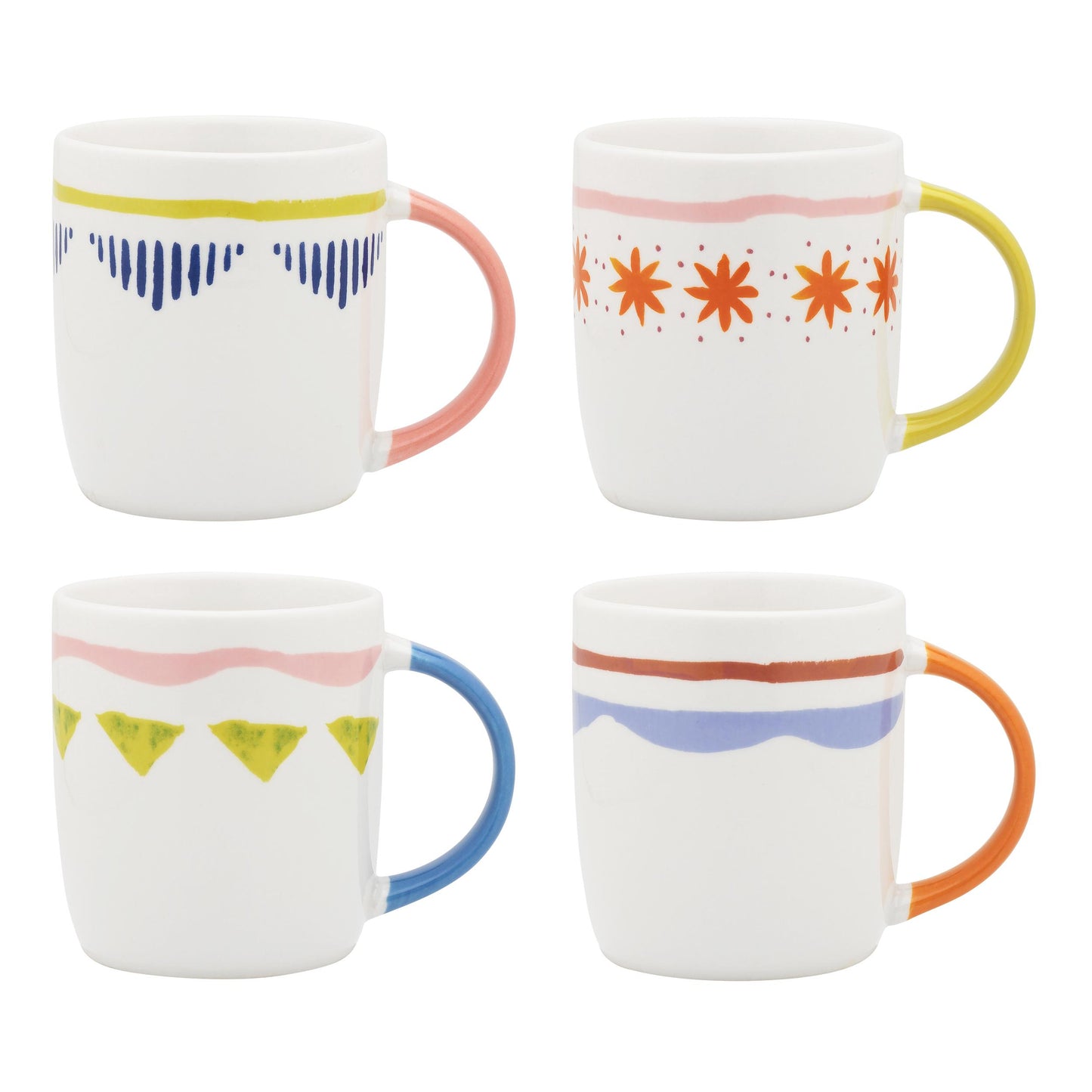 Porto Fiesta Set Of 4 Mugs 300ml